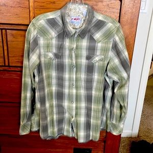 Green Plaid women’s western shirt
